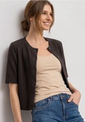 Kurzarm Jacke im Strick