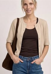 Kurzarm Jacke im Strick