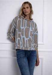 Gemusterter Hoodie Shirt