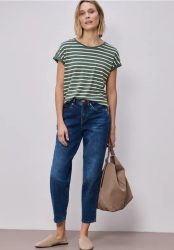 Dropped Shoulder Shirt mit Streifen