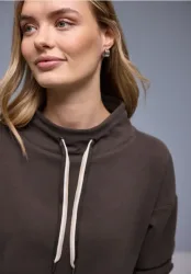 STREET ONE Sweatshirt, mit Stehkragen und Kordelzug