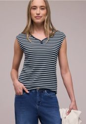 Ärmelloses Shirt mit Knopfdetail