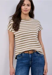 Dropped Shoulder Shirt mit Streifen