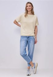 Dropped Shoulder Shirt mit Rippdetail