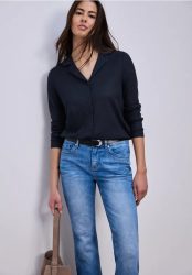 Langarm Jacke mit V