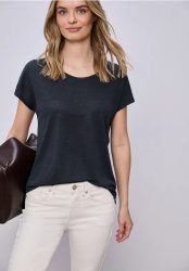 Dropped Shoulder Shirt im Leinen