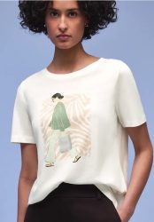 Kurzarm Shirt mit Rundhals und Print
