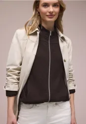 Langarm Jacke mit Turtle Neck