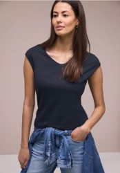 Ärmelloses Shirt mit Diamantausschnitt