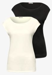 Basic Shirt mit Boatneck im 2er