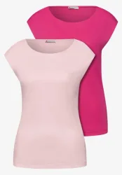 Basic Shirt mit Boatneck im 2er