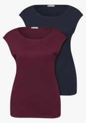 Basic Shirt mit Boatneck im 2er