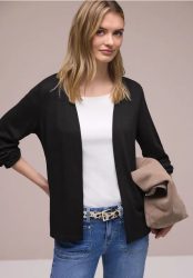 Langarm Jacke in offener Passform