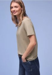 Kurzarm Longshirt mit Rundhals