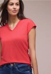 Dropped Shoulder Shirt mit V