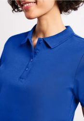 Kurzarm Poloshirt in Rippstruktur