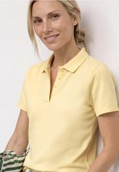 Kurzarm Poloshirt in Rippstruktur