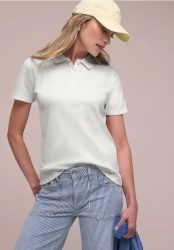 Kurzarm Poloshirt in Rippstruktur