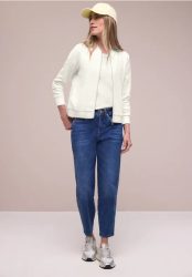 Blouson mit Zipper und Struktur