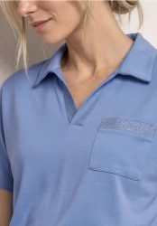 Kurzarm Poloshirt mit Glitzer