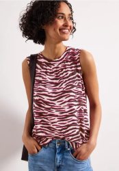 Top mit Rundhals und Print