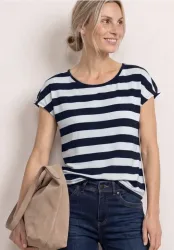 Kurzarm Shirt mit Rundhals und Print