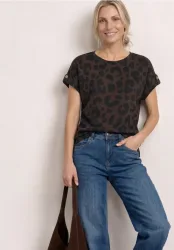 Dropped Shoulder Shirt mit Muster
