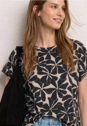 Dropped Shoulder Shirt mit Muster