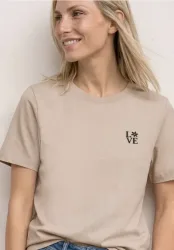 STREET ONE Kurzarmshirt Sommershirt mit Rundhals und Printdetail