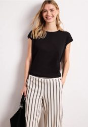 Shirt mit Boatneck und Deko