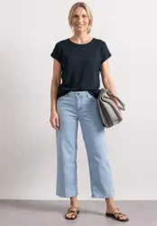 Dropped Shoulder Shirt mit Rundhals