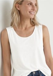 Top aus Jersey mit Elastiksaum