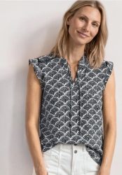 Top mit Strukturmix und Crochet