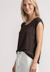 Dropped Shoulder Shirt mit Elastiksaum
