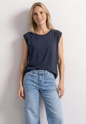 Dropped Shoulder Shirt mit Elastiksaum