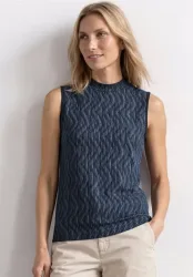 Top mit Turtle Neck und Print