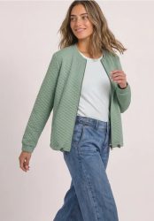 Jacke mit Rundhals und Struktur