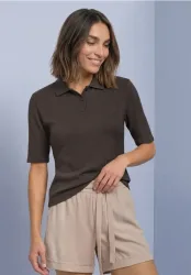 Poloshirt im Strick
