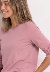 Basic Langarm Shirt in Unifarbe