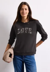 Langarm Shirt mit Wording Artwork