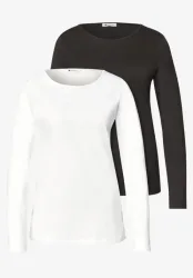 Langarm Shirts mit Rundhals im 2er-Pack