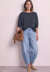 Langarm Shirt mit Elastikbund