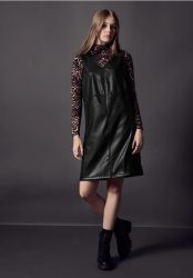 Kleid in Leder