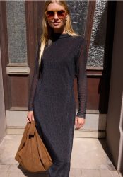 Midikleid aus Mesh mit Leo