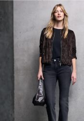 Gemusterter Velours Blouson