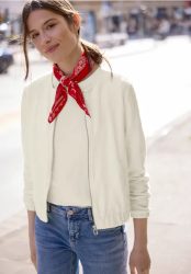 Blouson mit floraler Struktur und Zipper