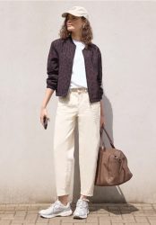 Blouson mit Rundhals und Leo