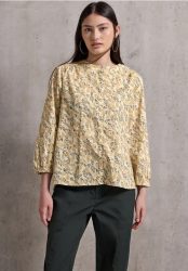 Gemusterte Baumwollbluse
