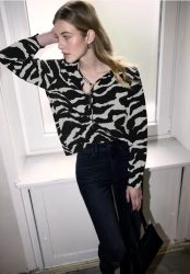 Zebra Tunika mit Bändern