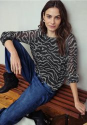 Chiffonbluse mit Zebra